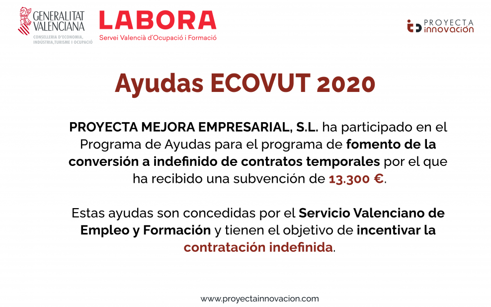 ayudas ECOVUT 2020