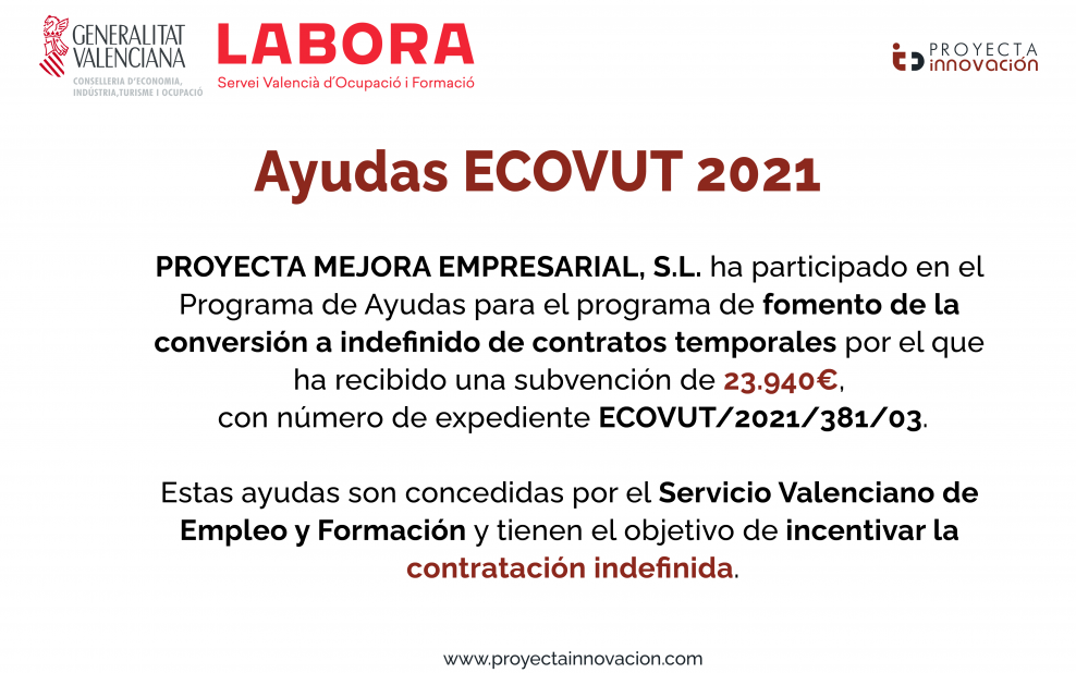 ayudas ECOVUT 2021