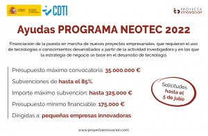 CDTI NEOTEC 2022