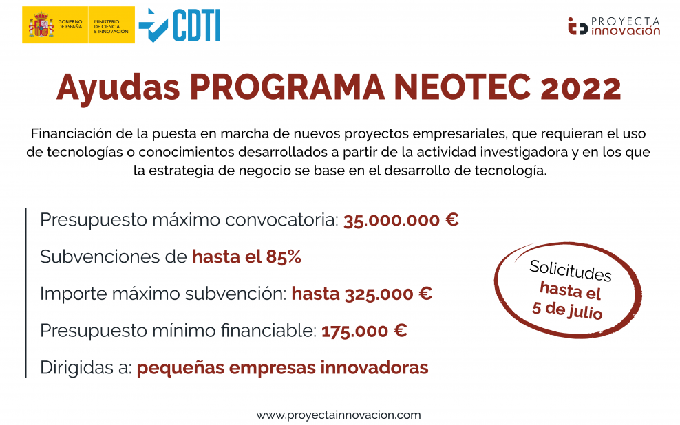 CDTI NEOTEC 2022