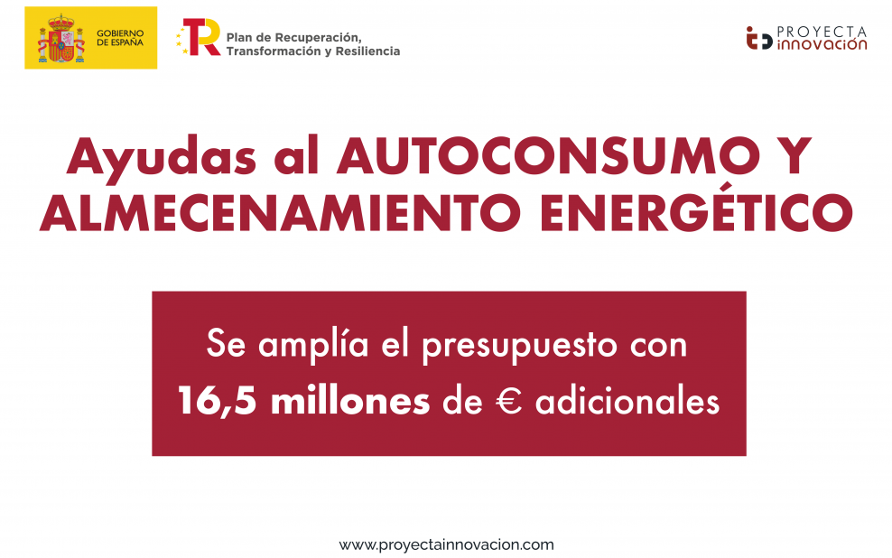 Ampliación presupuesto ayudas autoconsumo