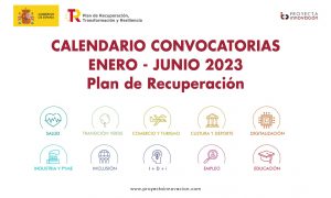 Calendario convocatorias 2023